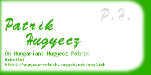 patrik hugyecz business card